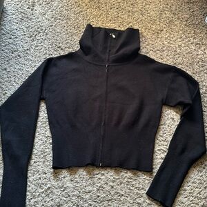 One day grey zip up sweater